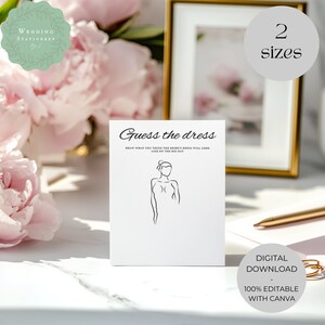 Guess the dress bridal game print Bridal Shower Game - MIND1