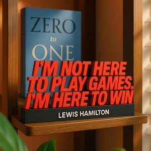 3D Decorative F1 Quote Father's Day Gift - Lewis Hamilton - I’m not here to play games. I’m here to win