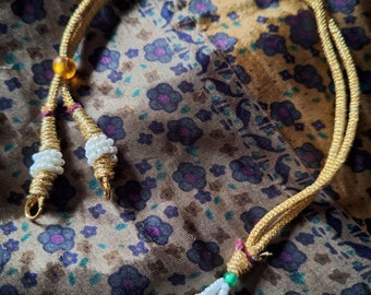 Indische Kette Rückenseil Dori Quaste Kette Verlängerung für Haaram Halsband Halskette Choker Boho Ethnisch Indisch Pakistanisch Goldfarben