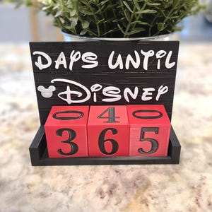 Customizable Disney, Disneyland, and Disneyworld Vacation Countdown- New Multi Color Block Option Multi Color