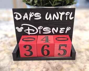 Customizable Disney, Disneyland, and Disneyworld Vacation Countdown- New Multi Color Block Option