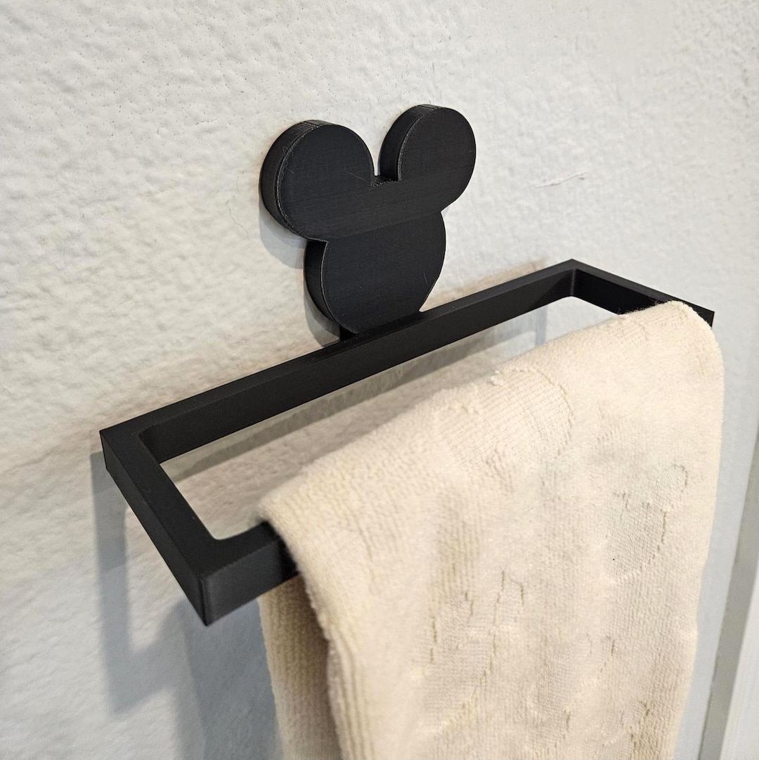 Customizable Mouse Head Kitchen or Bath Hand Towel Holder