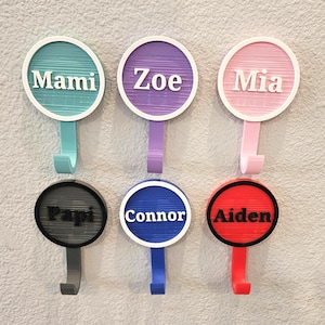 Personalized and Customizable Wall Hooks