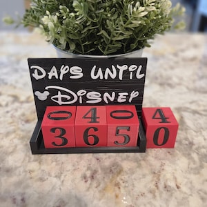 Customizable Disney, Disneyland, and Disneyworld Vacation Countdown- New Multi Color Block Option image 4