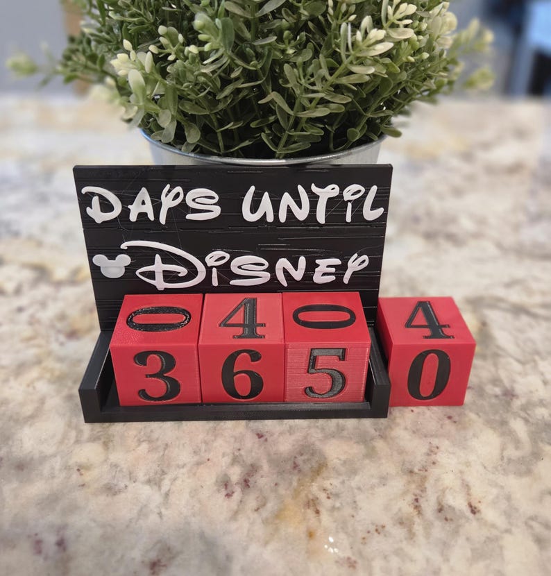 Customizable Disney, Disneyland, and Disneyworld Vacation Countdown- New Multi Color Block Option image 4