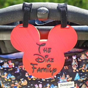 Personalized Mouse Stroller Sign With Velcro Straps