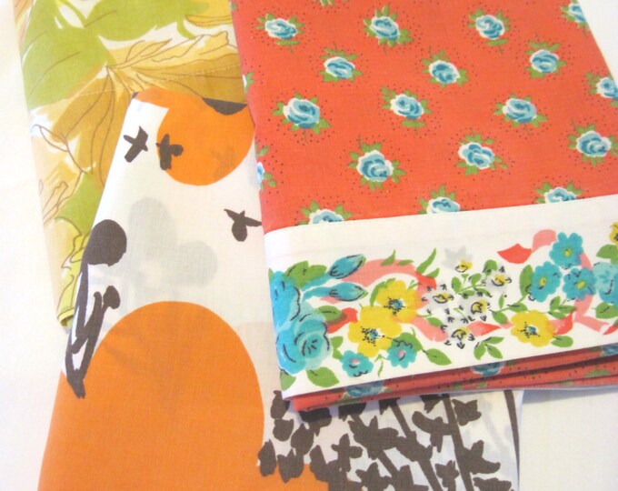 Three Vintage Pillow Cases Etsy