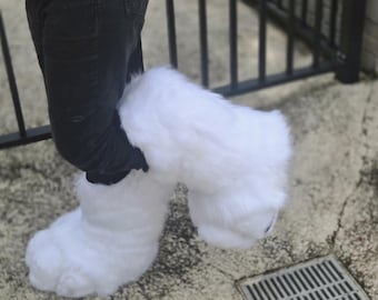 White Fursuit Feet paws