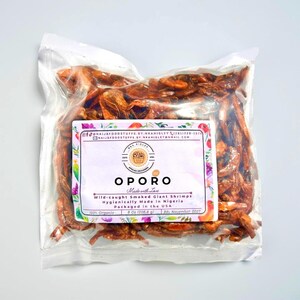 Smoked Prawns: Nigerian Oporo, Wild-Caught Tasty Shrimps
