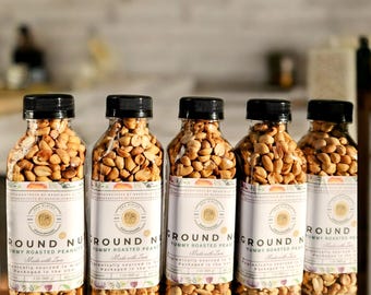 Paquete familiar de cacahuetes nigerianos: 5 botellas / Comestibles africanos de EE. UU. / Refrigerio vegano / Frutos secos tostados de África occidental / Cacahuetes saludables