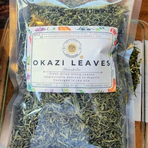 Fresh Nigerian Okazi |Eru| Afang| Ukazi| Gnetum Africanum Leaves |Premium Leaf (Naija Foodstuffs African Groceries)