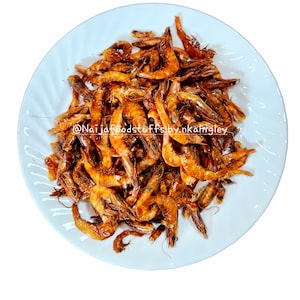Giant Tasty Smoked Shrimps|Nigerian Oporo Wild-Caught Prawns (Naija Foodstuffs African Groceries) Guaranteed as pictured (NHAF)