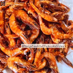 1Lb Giant Nigerian Tasty Shrimps/Wild-Caught Smoked Oporo Prawns/Naija Foodstuffs African Groceries/Guaranteed as pictured (NHAF)