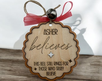 Personalized Believe Bell Ornament: Polar Express Inspired Christmas Decor