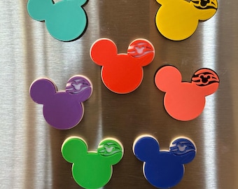Cruise Line Inspired Mouse Magnets | Pixie Dust, Cast Member Thank You, Fish Extender, Cruise Reveal, Fridge Magnets | 3D Printed | DCL Gift