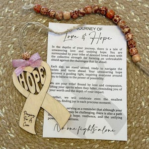 Cancer Awareness Ribbon Ornament: Journey of Love & Hope Keepsake