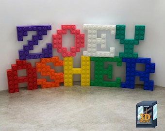 3D Printed Brick Letters: Custom Nursery Decor Sign
