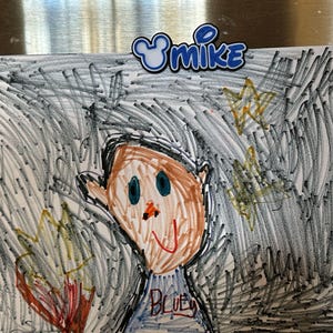 An example of the custom name magnet holding up a child's artwork on the fridge. The magnets are three layers, but are a sleek and sturdy look. They will hold up most items on the fridge with ease. The magnets are also perfect for cruise doors, locker doors or anywhere that will hold a magnet.