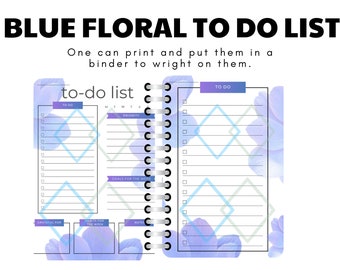 Liste des tâches florales bleues