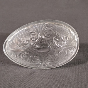 Vintage Clear Cut Crystal Egg-Shaped Trinket Box With Lid