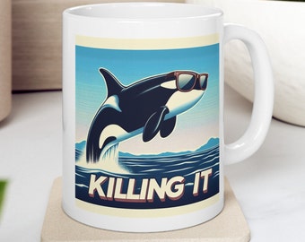 Mug en céramique orque Killing It Funny Killing It (11 oz, 15 oz)