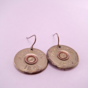 Annie Get Your Gun Remington 12 Gauge Spent Shotgun Shell Bullet Earrings image 3