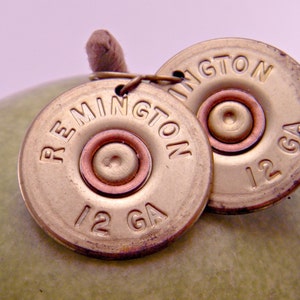 Annie Get Your Gun Remington 12 Gauge Spent Shotgun Shell Bullet Earrings image 4