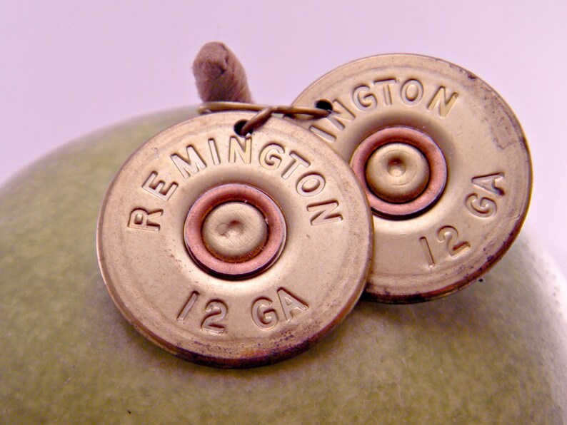 Annie Get Your Gun Remington 12 Gauge Spent Shotgun Shell Bullet Earrings image 4