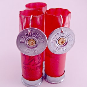 Annie Get Your Gun Winchester 12 Gauge Spent Shotgun Shell Bullet  Earrings