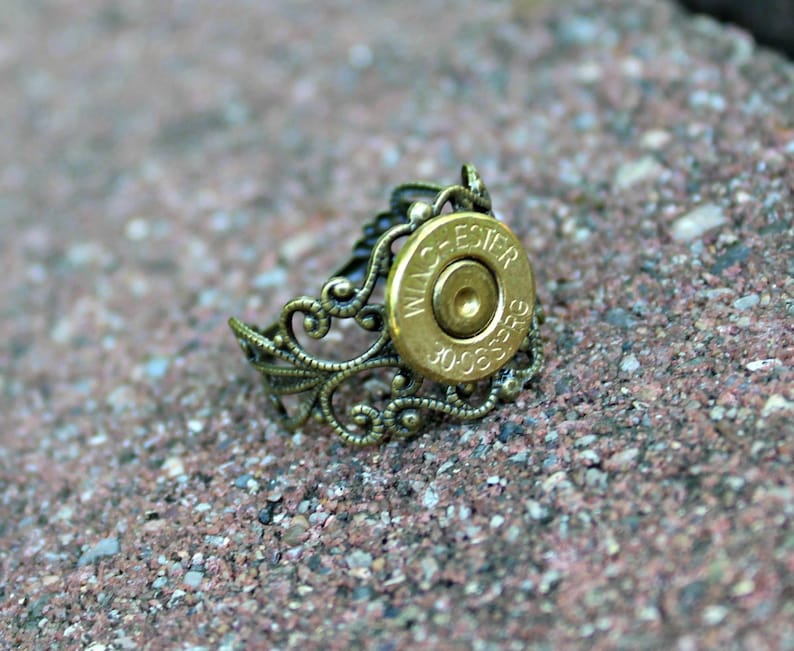 Annie Get Your Gun Spent Gun Bullet Shell Adjustable Ring Etsy