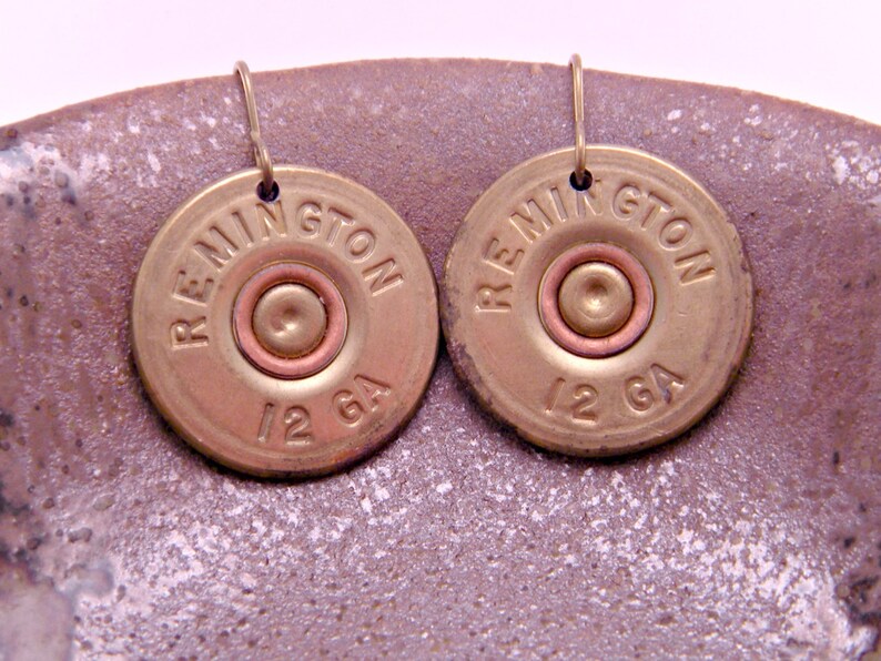 Annie Get Your Gun Remington 12 Gauge Spent Shotgun Shell Bullet Earrings image 2