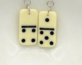 Mini Domino Wire Earrings Dork Nerd Geek Game Funky KITSCH