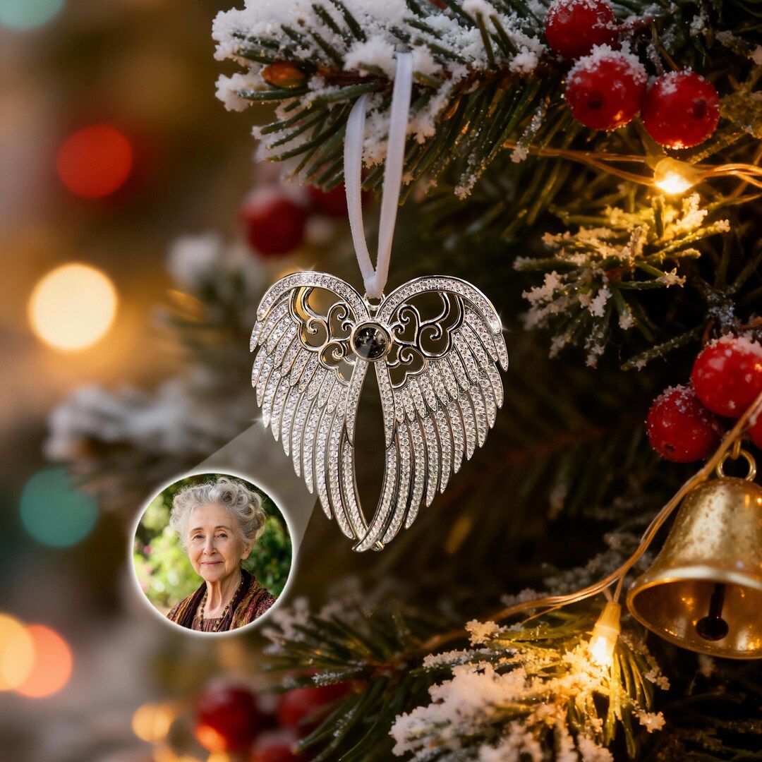 Personalized Photo Projection Ornament, Memorial Christmas Ornament, in ...