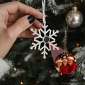 Christmas Photo Ornament, Personalized Family Picture Ornament, Memorial Ornament, Memory Projection Ornament, Photo Ornament Gifts