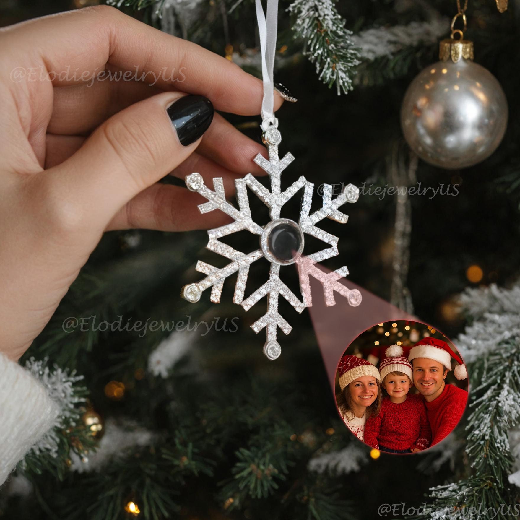 Christmas Photo Ornament, Personalized Pet Photo Projection Ornament for Christmas, Angel Ornament,  Christmas Decoration, Memorial Keepsake