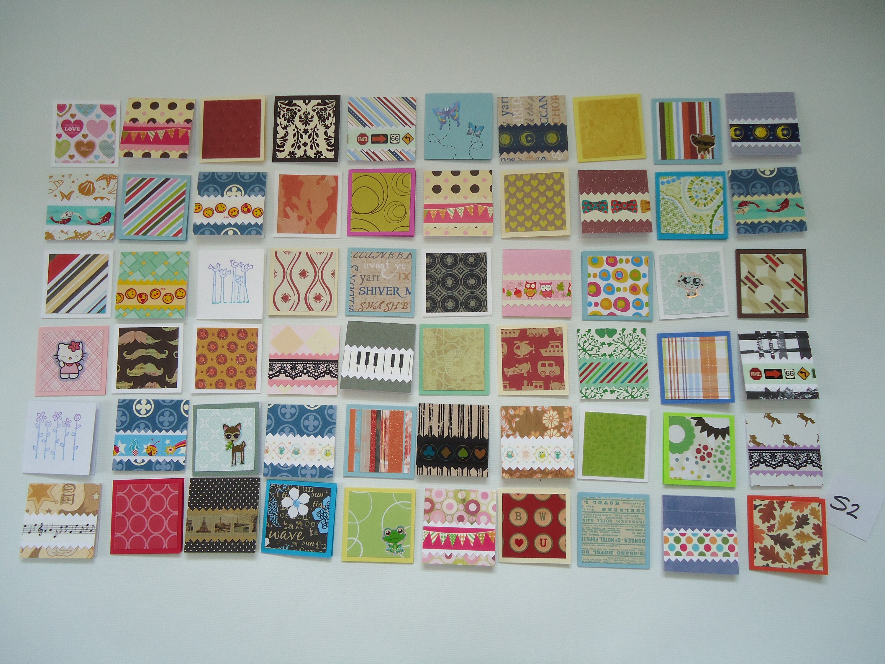 60 Little Mini Notecards, Mini Shop Notecards, Tiny Mixed Lot Notecards ...