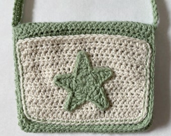 the star messenger bag| handmade crochet messenger bag