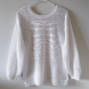 the skeleton sweater crochet pattern filet crochet digital pdf only read description before purchase zdjęcie 2