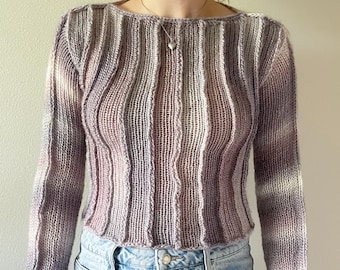 the pearly sweater| handmade knit sweater