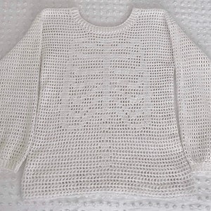 the skeleton sweater crochet pattern filet crochet digital pdf only read description before purchase image 4