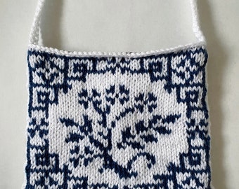 the kitchen tile bag| handmade knit crossbody bag