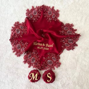 Lenços Personalizados para Noivas –Perfeitos para Casamentos, Noivados, Noites de Henna e Festas Especiais.Feitos à Mão com Elegância -Çeyiz
