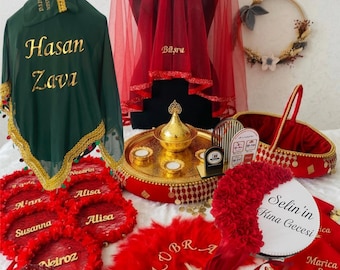 PERSONALISIERUNG Henna Night Bride and Groom Wedding Set