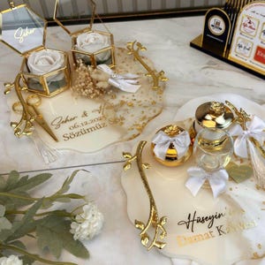 12-Piece Luxury Engagement Tray Set | Luxus Verlobungstablett Set | Nişan, Düğün, İsteme Tepsisi ve Hediyeliği
