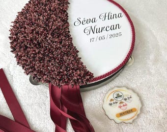 Henna Night prop Tambourine | Brauttrommel | Personalized Henna Nicht Favor | Kına Gecesi (Tomurcuklu)
