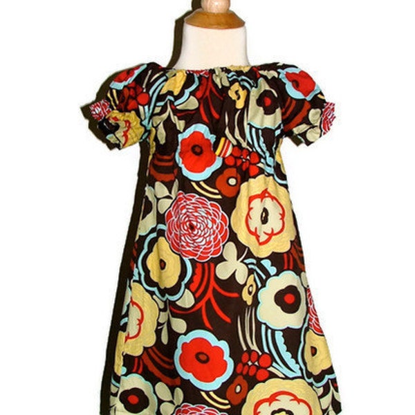 A-line DRESS - Alexander Henry - Mocca - Pick the size Newborn up to 12 Years - by Boutique Mia