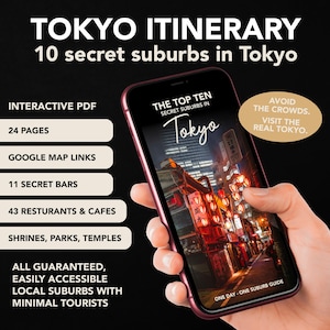 De top tien geheime buitenwijken van Tokio die je moet bezoeken. Interactieve pdf met live google map-links. Tokio, Japan. Uniek, niet-toeristisch, lokaal