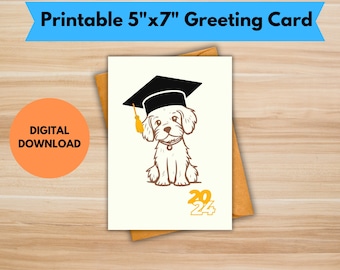 Cute graduation card, Congratulations card, high school graduation card, college graduation card, graduation gift for her, for him, Grad cap