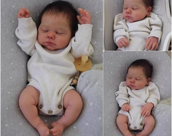 Muñecas Reborn de 50CM para niño, muñeca realista para recién nacido con cuerpo suave, muñecas realistas que parecen juguetes para regalos de cumpleaños reales