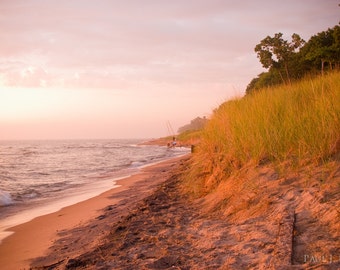 Lake Michigan Beach Sunset / Printable Wall Decor / Multiuse Instant Digital Download